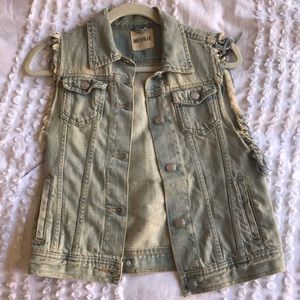 Brandy Melville cutoff denim jacket vest